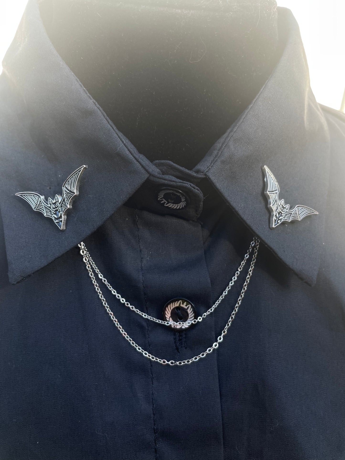 Bat Silver Collar Chain