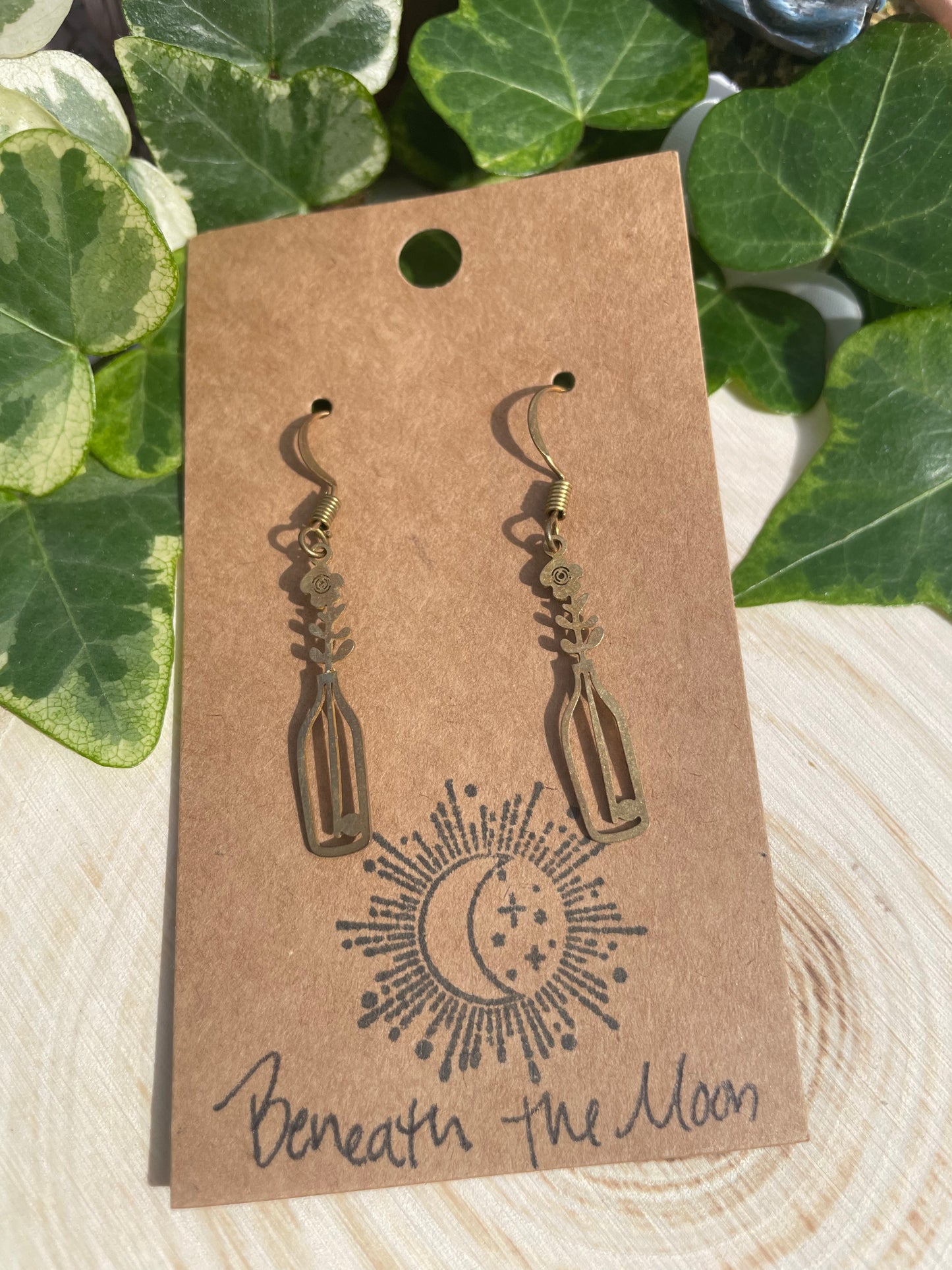 Flower Vase Huggie Earrings