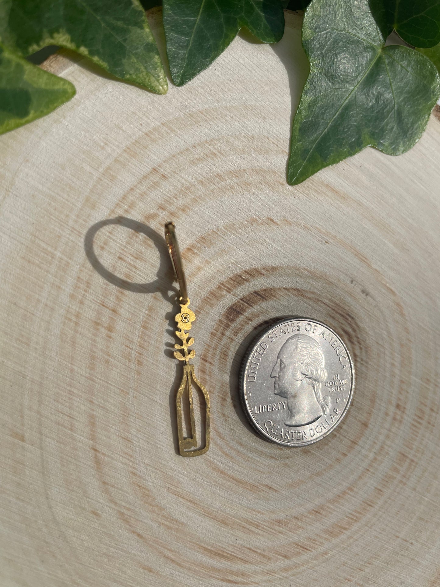 Flower Vase Huggie Earrings