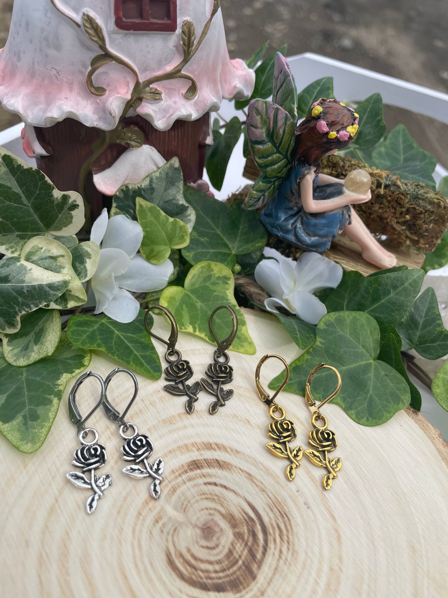 Rose Huggie Hoops