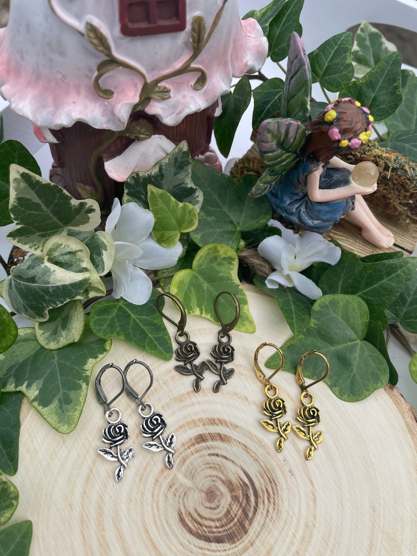 Rose Huggie Hoops