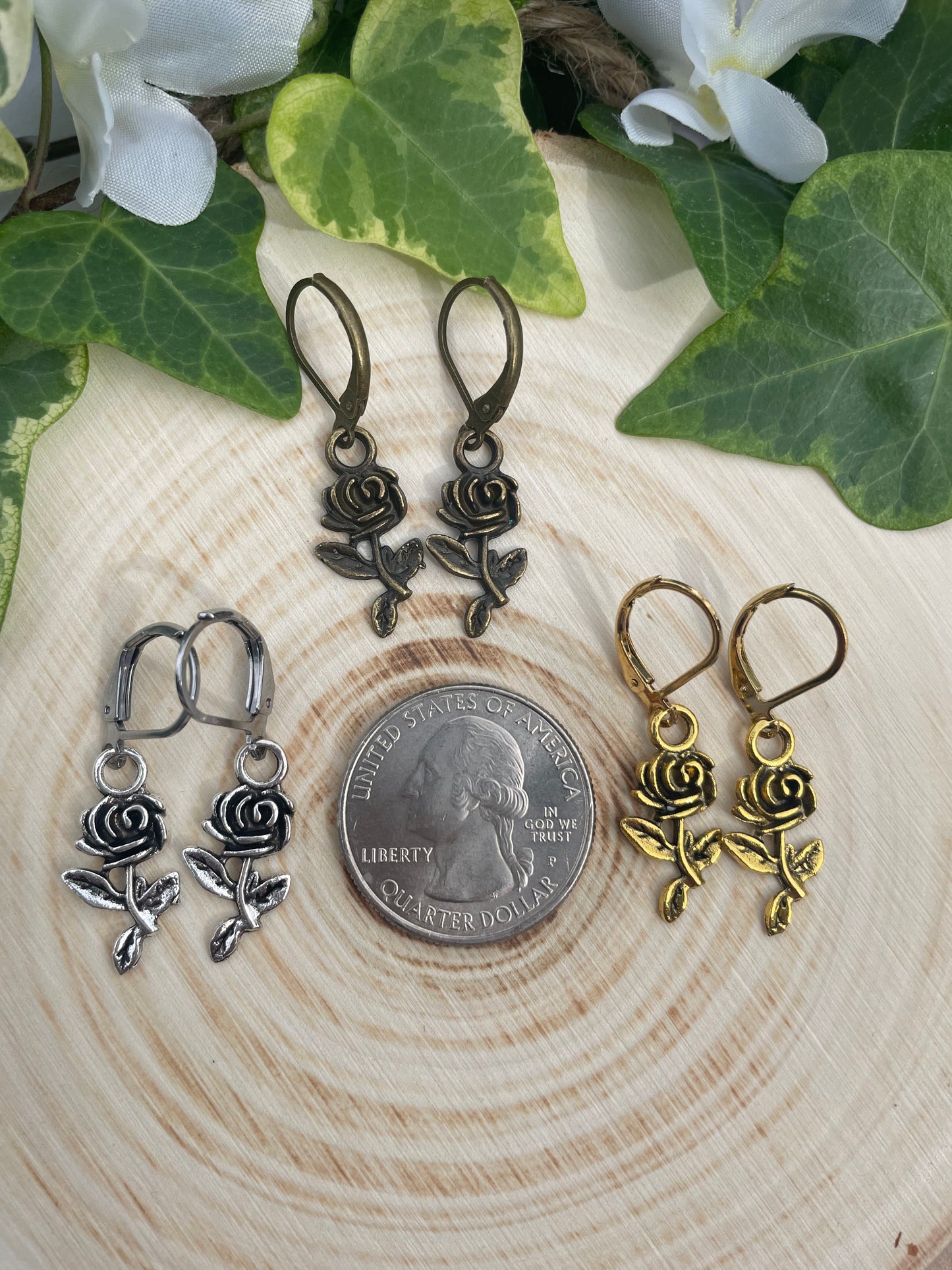 Rose Huggie Hoops