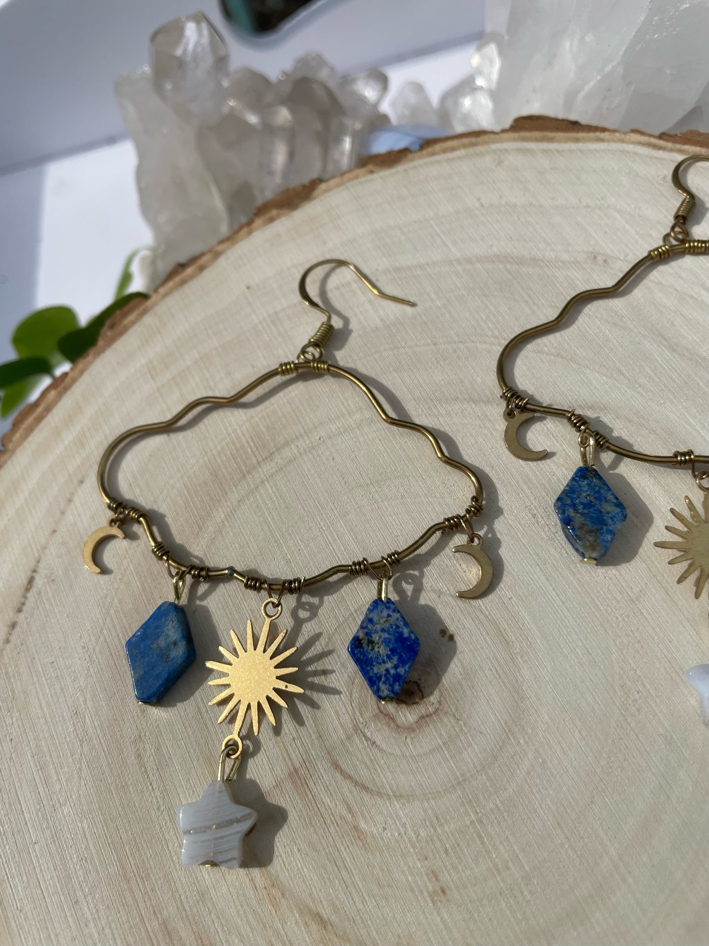 Blue Cloud Sun and Moon Drops