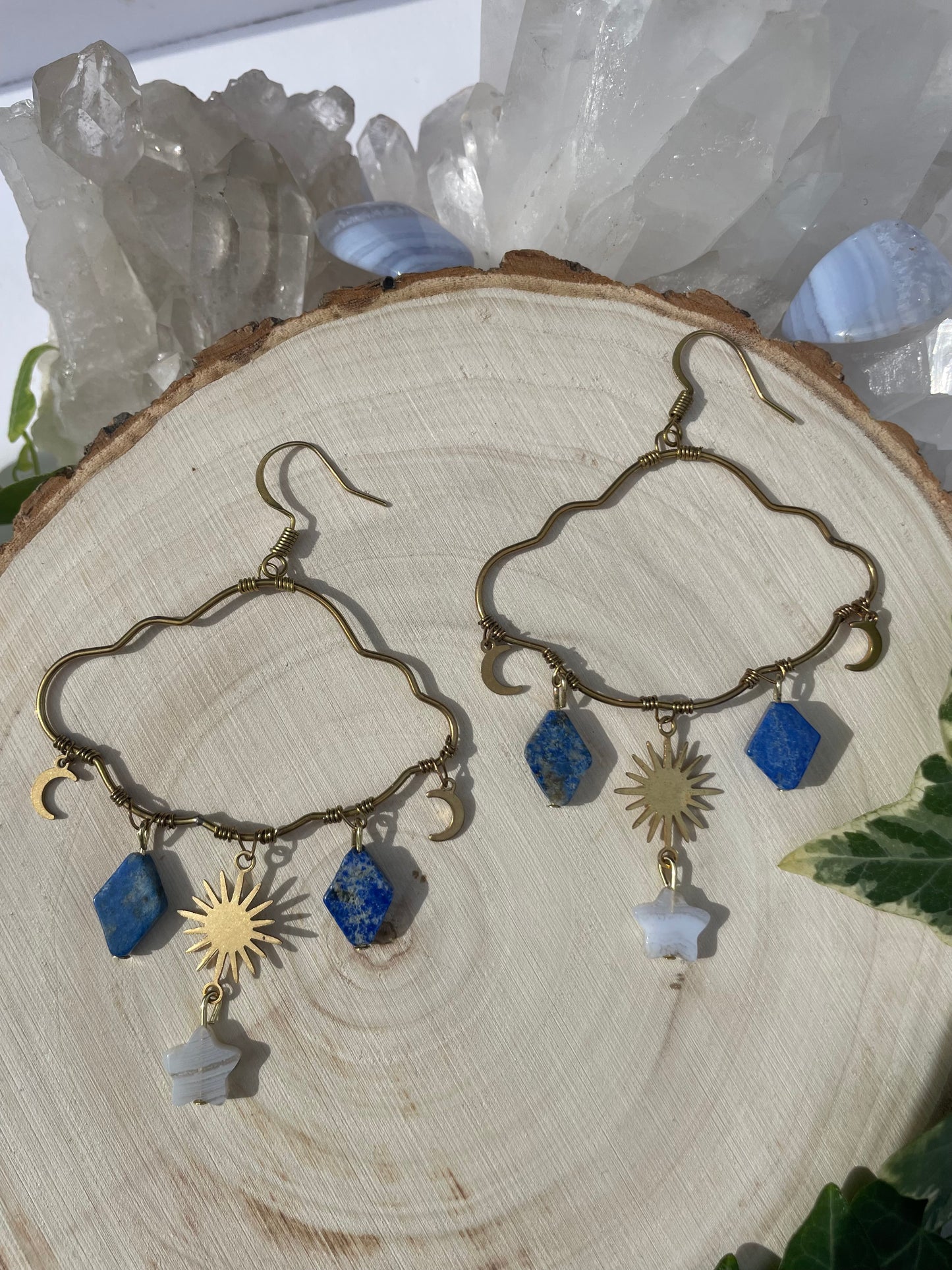 Blue Cloud Sun and Moon Drops