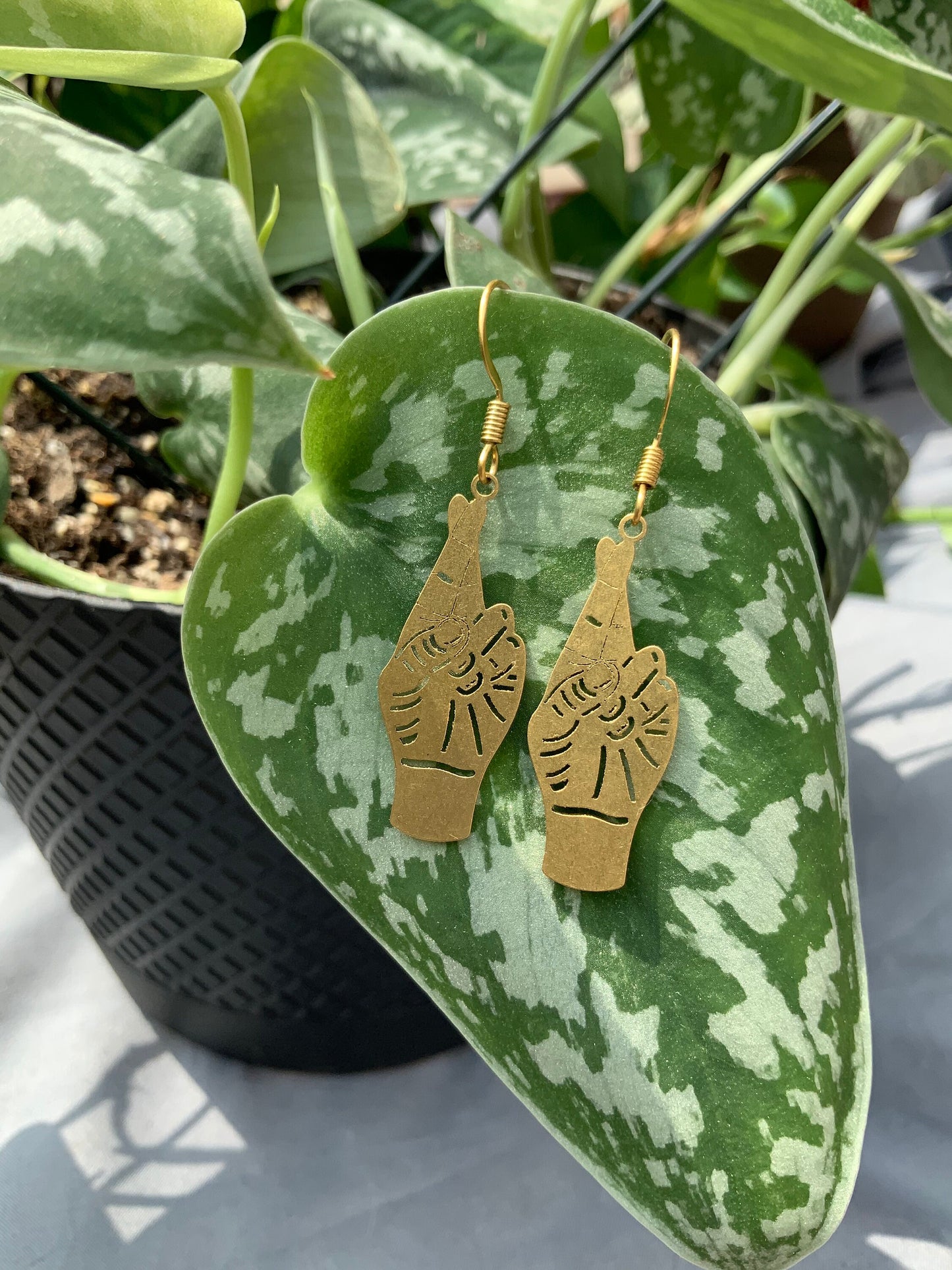 Fingers Crossed Large Earrings