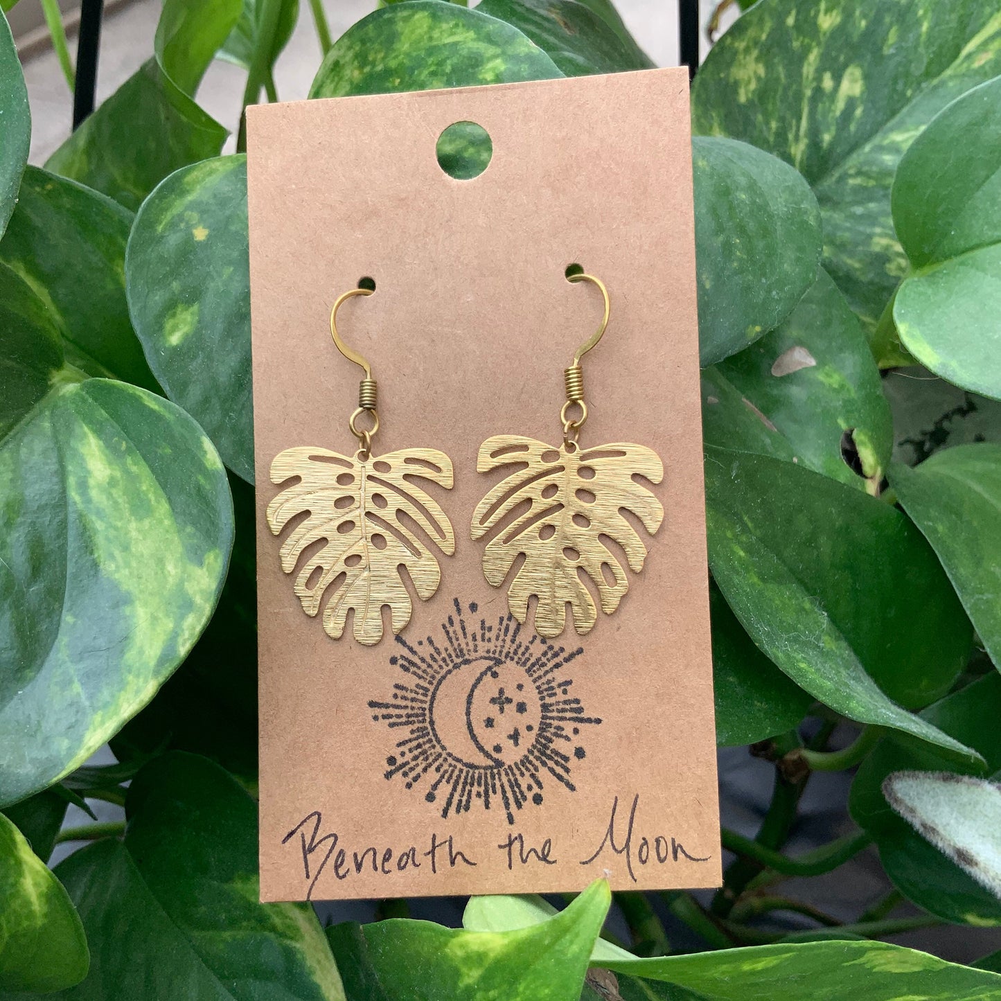 Monstera Leaf Earrings
